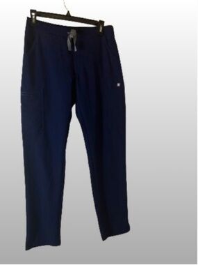FIGS Women's Yola Skinny Scrub Pants Navy Blue Size XS Petite Uniform Hospital